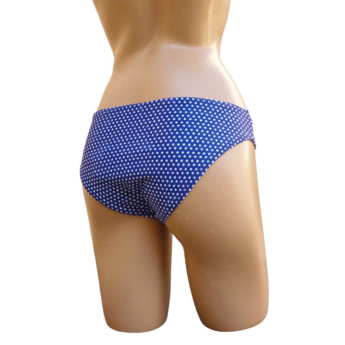 Grossiste Bas de maillot de bain doublé, pois blanc