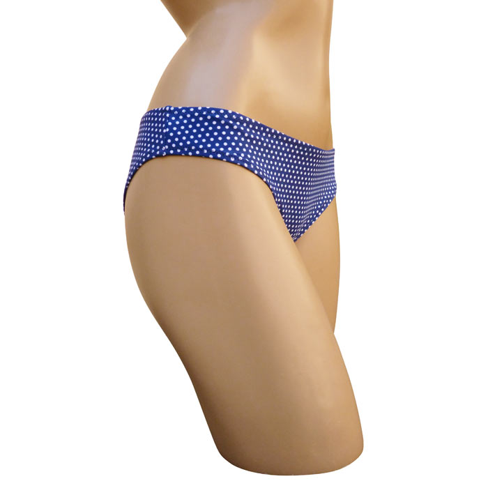 Grossiste Bas de maillot de bain doublé, pois blanc