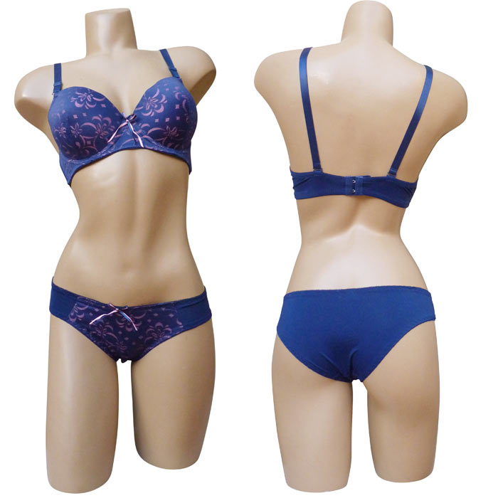 Grossiste Ensemble soutien gorge bicolore avec slip