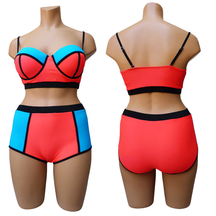 Grossiste Maillot de bain femme 2 pièces. Taille haute bas du maillot