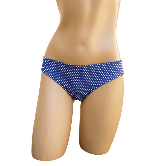 Grossiste Bas de maillot de bain doublé, pois blanc