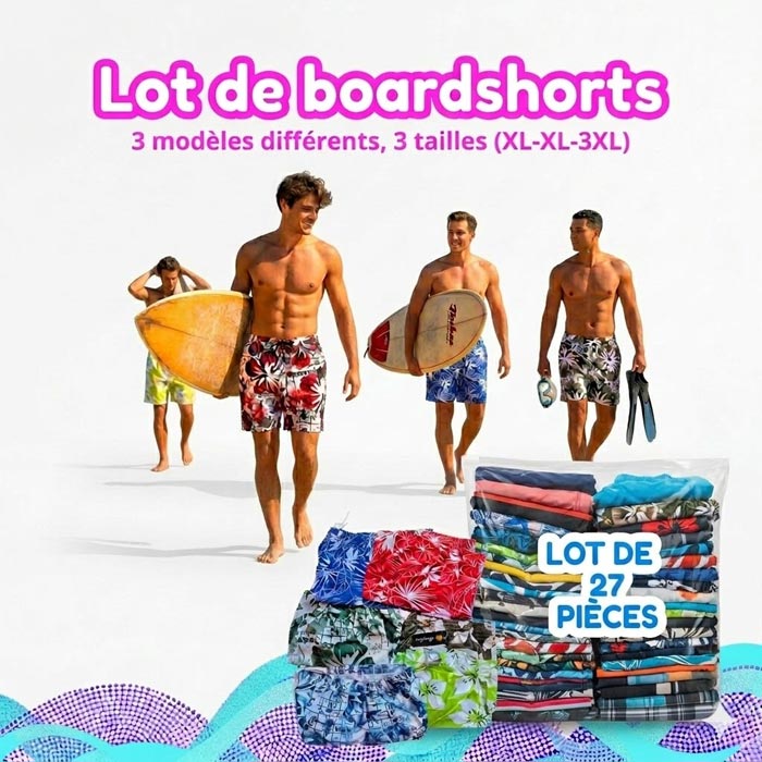Grossiste Lot short de surf